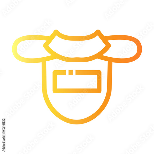 neck protector Line Gradient Icon