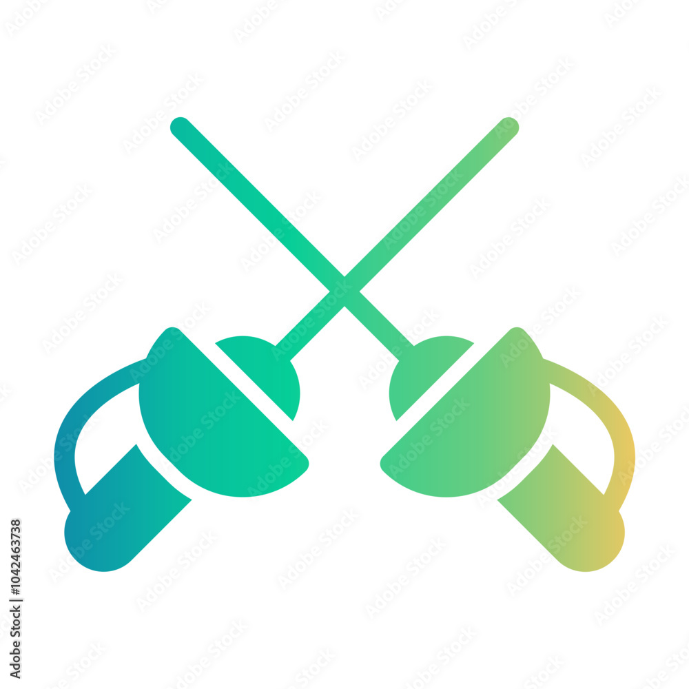 fencing Gradient icon fencing Gradient icon