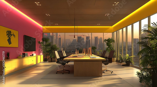 Modern office space with vi...