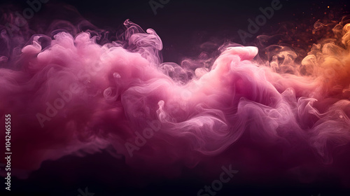Colorful swirling smoke cre...
