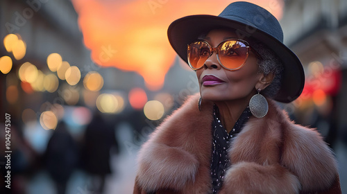 Elegant woman in a stylish ...