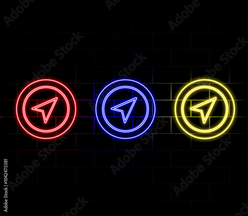 Black Placeholder Variant yellow glowing neon icon