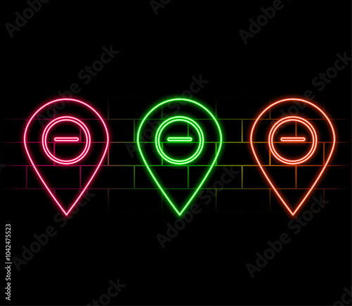 Concept of Gps technology background.Vector pin icon Gps on dark blue background.Travel way concept.Find trip, Geo pinpoint.Location navigator vector illustration.