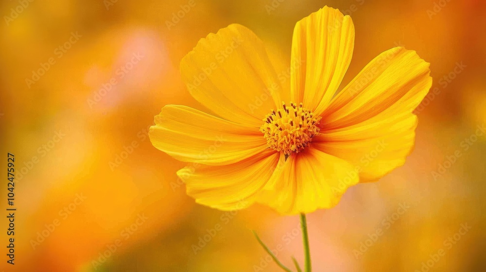 Obraz premium Bright Yellow Flower with Soft Background