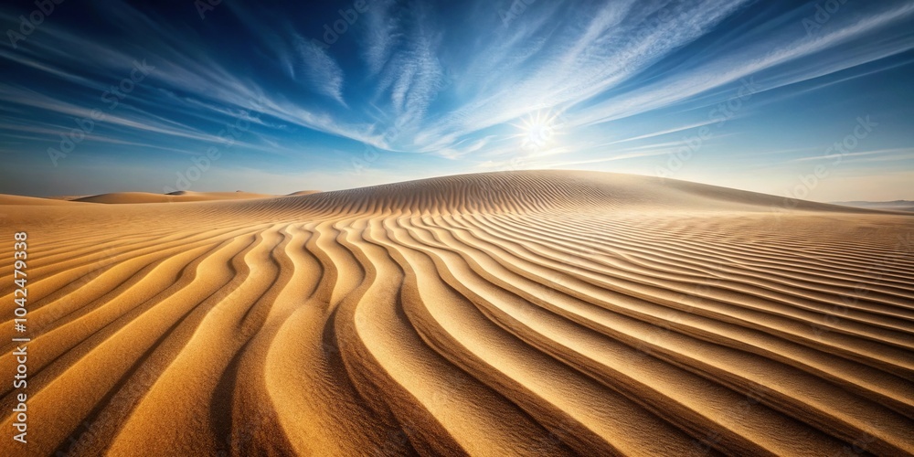 Naklejka premium Desert and wind traces on minimal abstract background