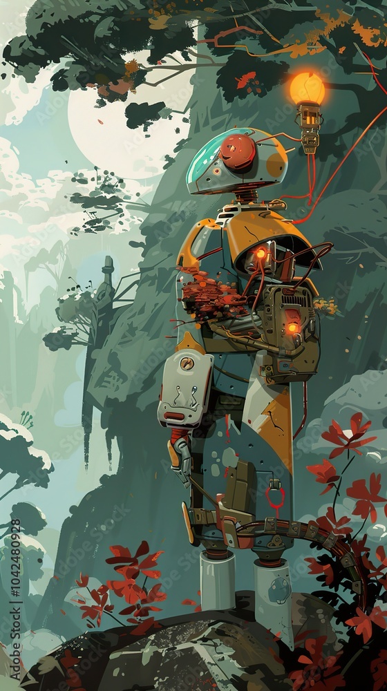 Robot Exploring a Mysterious Landscape Robot Exploring a Mysterious Landscape