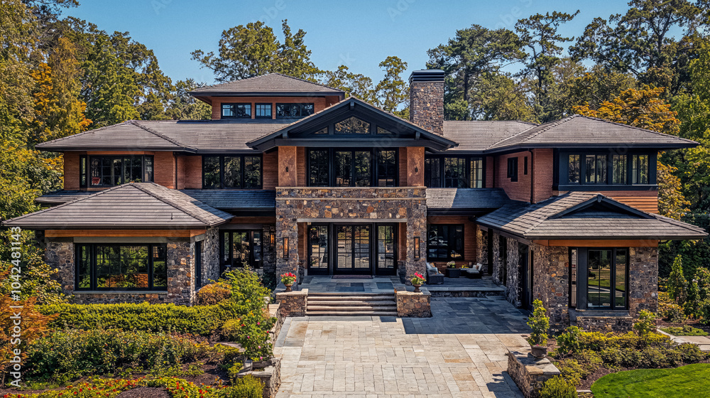 Naklejka premium Luxury Modern Vacation Home Atherton California