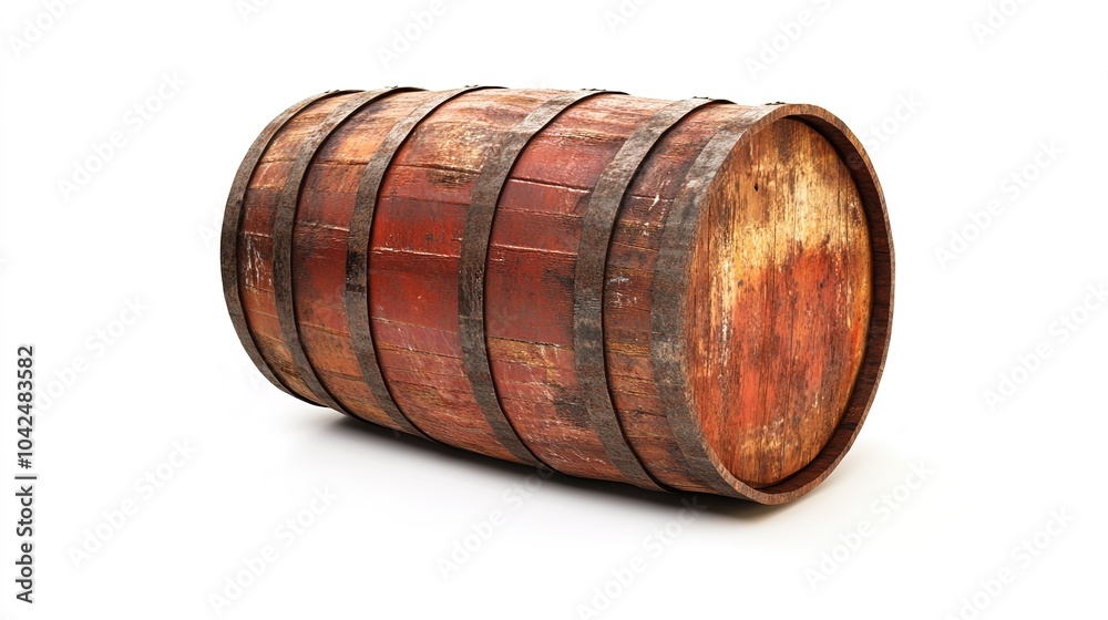 Obraz premium Oil Barrel Drum: A Durable and Versatile Container for Storing and Transporting Oil. This industrial oil barrel is designed for efficiency and safety, featuring a robust structure to withstand harsh