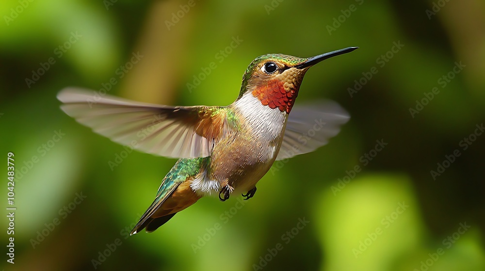 Fototapeta premium hummingbird feeding on a flower