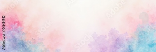 Soft, pastel watercolor background with a blend of colors, ideal for modern design projects, invitations, and artistic presentations.