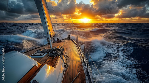 Sailing into a vibrant suns...