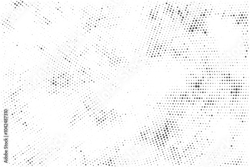 Black and white grunge halftone pattern texture background
