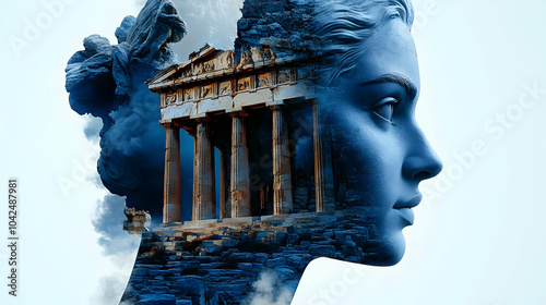 Artistic double exposure of...