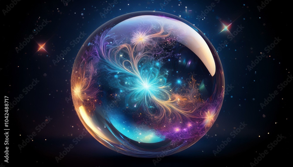 Fototapeta premium 水晶の中の星座