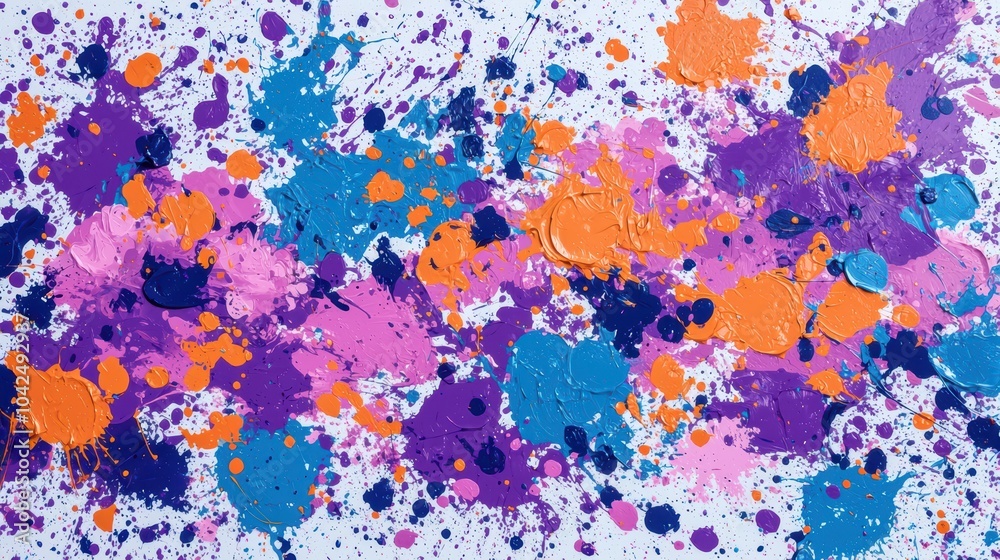 Vibrant abstract paint splatter artwork Vibrant abstract paint splatter artwork