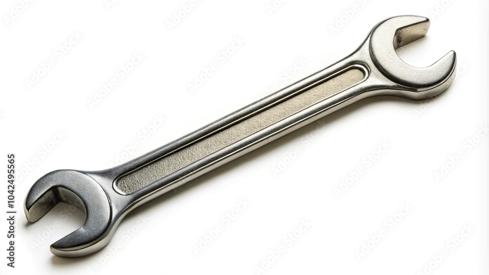 Double open end wrench isolated on a white background aerial view Double open end wrench isolated on a white background aerial view