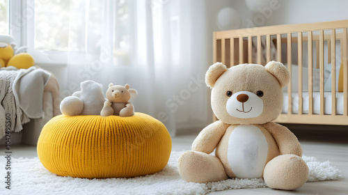 Cozy nursery scene with plu...