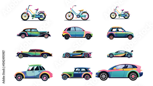 いろいろな車と自転車