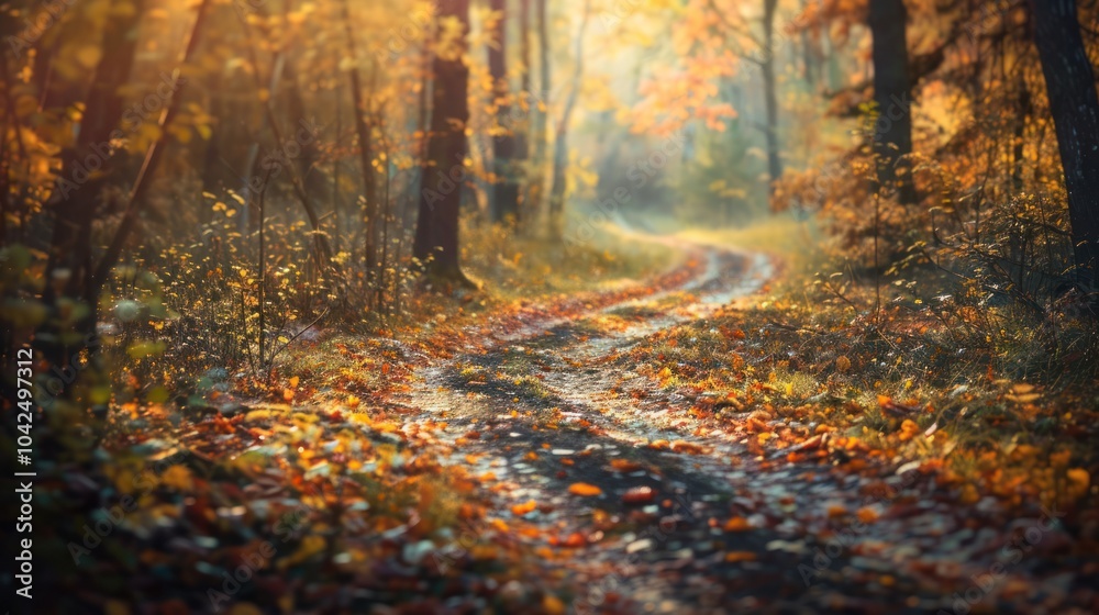 Autumn Path Through the Woods Autumn Path Through the Woods