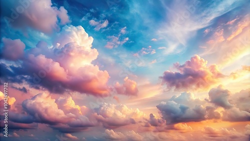 Dreamy pastel clouds in the sky perfect for backgrounds or wallpapers