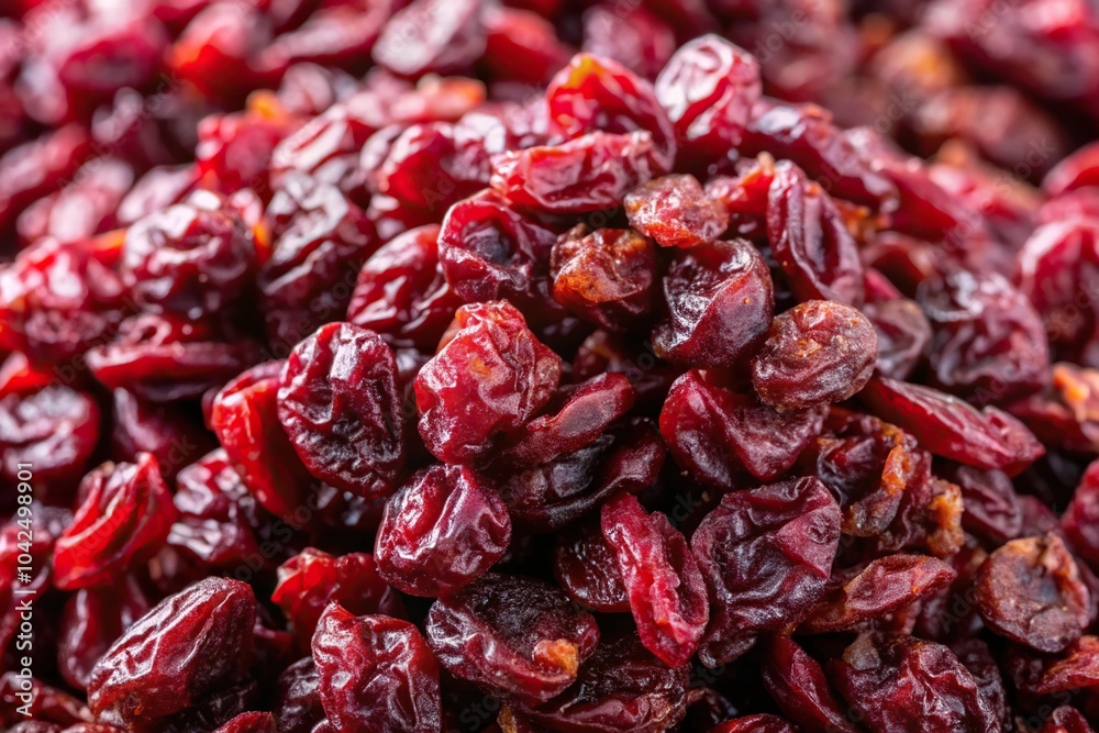 Dried cranberries background texture heap Dried cranberries background texture heap