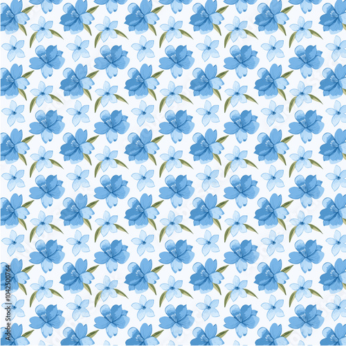 Blue flower pattern ai