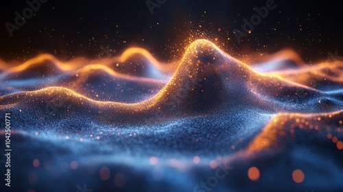 Imágenes que simbolizan las ondas de audio, sonido u olas que se mueven y transmiten frecuencia.

