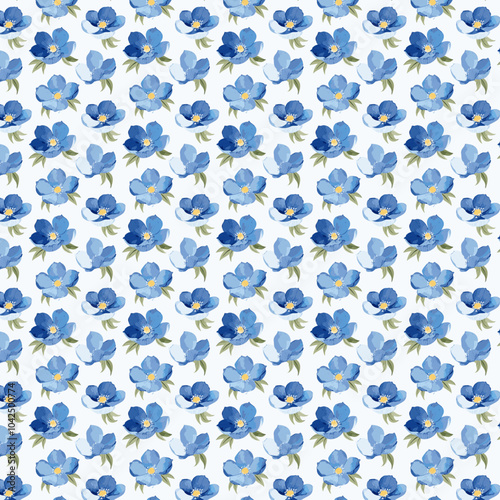 Blue flower pattern 