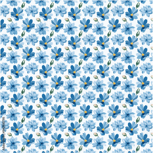 Blue flower pattern