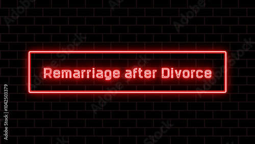 Remarriage after Divorce のネオン文字 photo