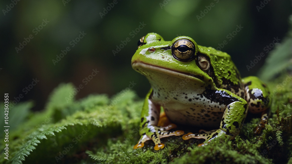 4k close up macro green frog in the forest 4k close up macro green frog in the forest