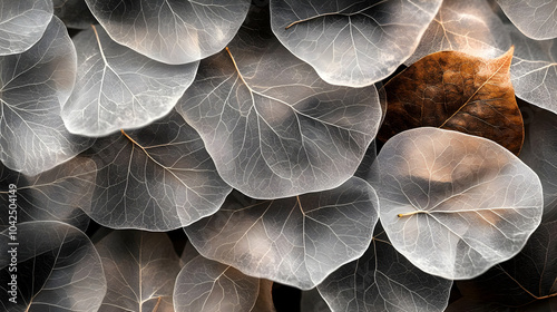 A close-up of overlapping l...