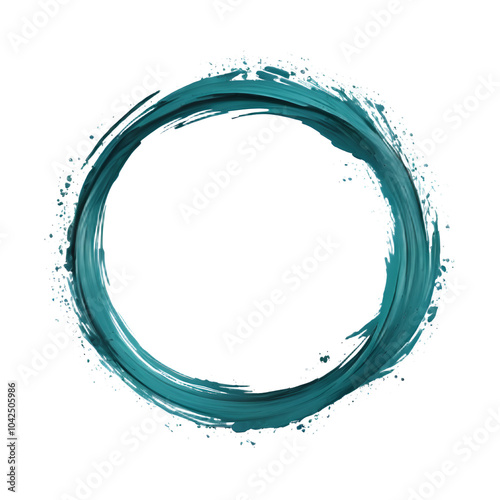 Green hand drawn colored circles with place for your text isolated on white background