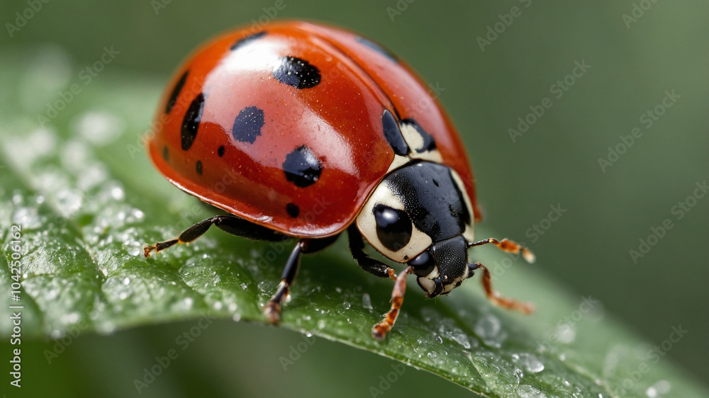 4k close up macro ladybug in the green forest 4k close up macro ladybug in the green forest