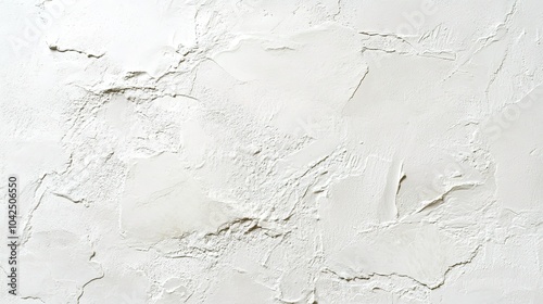 Textured White Wall Surface for Background Use