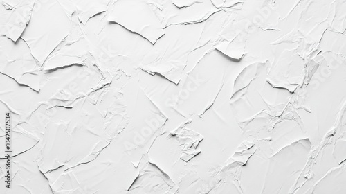 Crumpled White Paper Texture for Design Projects