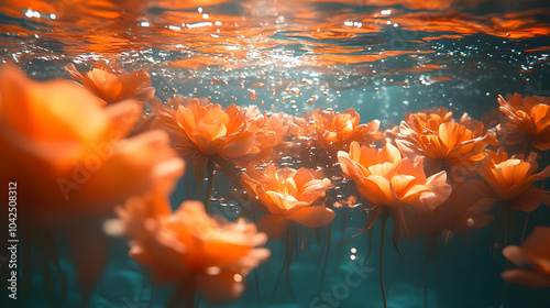 Underwater scene of vibrant...