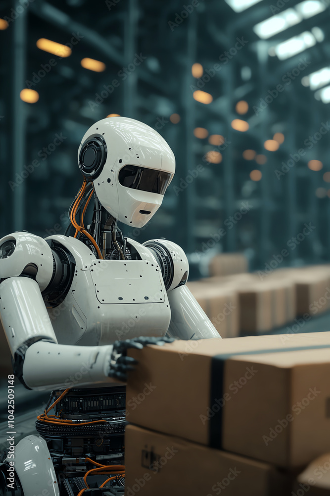 Fototapeta premium Exploring the future of robotics in industry automated solutions for efficient packaging and logistics