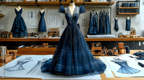 Elegant dress design showca...
