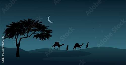 silhouette of a camel