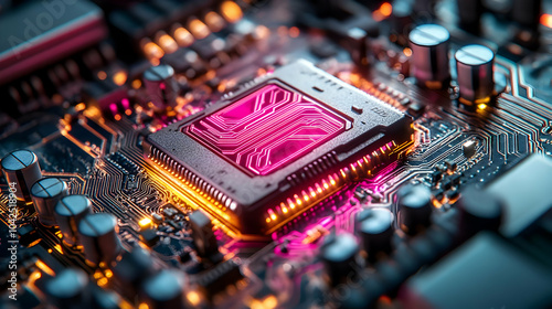 Close-up of a vibrant micro...