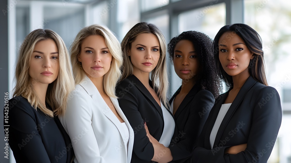 Fototapeta premium Portrait of multi-ethnic businesswomen together. 