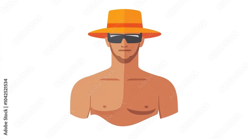 Cartoon Vector Icon of a Male Lifeguard: A Cheerful Beach Guard Character Ready for Action. This Icon Features a Muscular Lifeguard in Swim Trunks, Holding a Lifebuoy and Wearing Sunglasses, Cartoon Vector Icon of a Male Lifeguard: A Cheerful Beach Guard Character Ready for Action. This Icon Features a Muscular Lifeguard in Swim Trunks, Holding a Lifebuoy and Wearing Sunglasses,