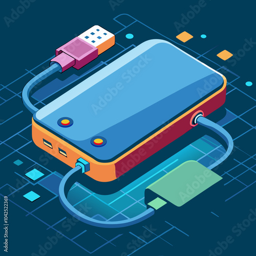 External Hard Drive Connected via USB Cable for Secure Data Storage