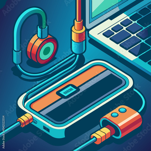 Audio Port Connection: Headphone Jack Port on Electronic Device
