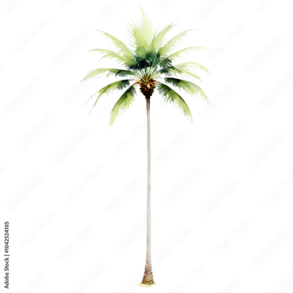 Obraz premium Majestic palm tree against a clear sky a symbol of tropical beauty and serenity in nature's splendor