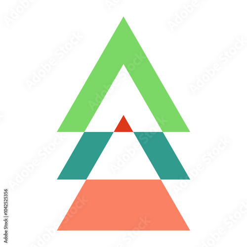 Minimalist hollow christmas tree