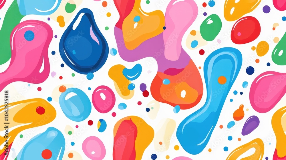 Colorful paint droplet seamless pattern Colorful paint droplet seamless pattern