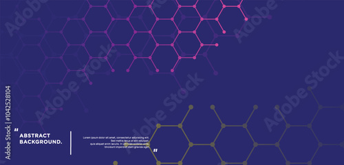 hexagon pattern. Texture bee comb grid. Flat vector illustration isolated on dark background.	