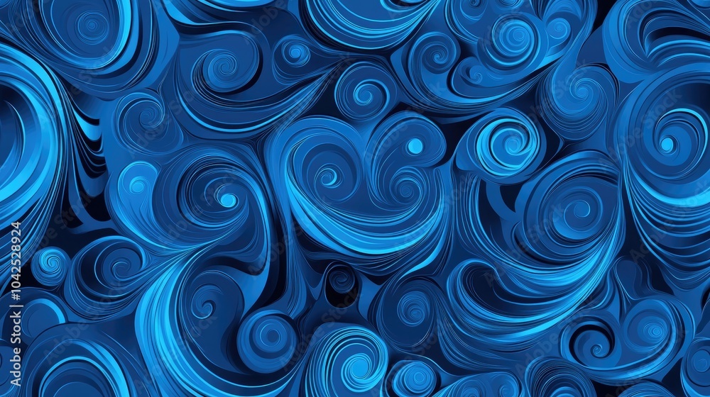 Blue swirling background abstract seamless design Blue swirling background abstract seamless design